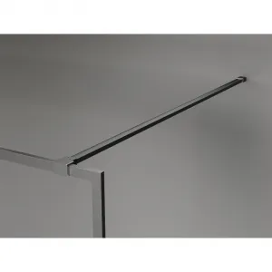 MEXEN/S - Kyoto-XF Sprchová zástena WALK-IN s rámom 70 x 202, grafit 10 mm, grafit kartáčovaná 800-070-104-66-40-X
