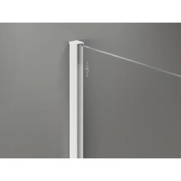 MEXEN/S - Kyoto-X Sprchová zástena WALK-IN 80 x 200, grafit 10 mm, biela 800-080-101-20-40-X