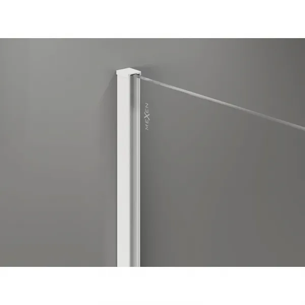 MEXEN/S - Kyoto-X Sprchová zástena WALK-IN 70 x 200, grafit 10 mm, biela 800-070-101-20-40-X