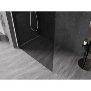 MEXEN/S - Kyoto-X Sprchová zástena WALK-IN 70 x 200, grafit 10 mm, biela 800-070-101-20-40-X