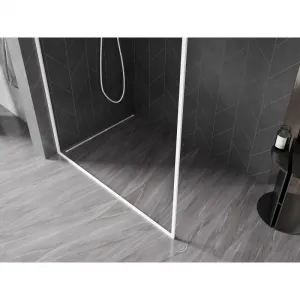 MEXEN/S - Kioto-F L Sprchová zástena WALK-IN s rámom 60 x 202, transparent 8 mm, biela 800-060-174-20-00