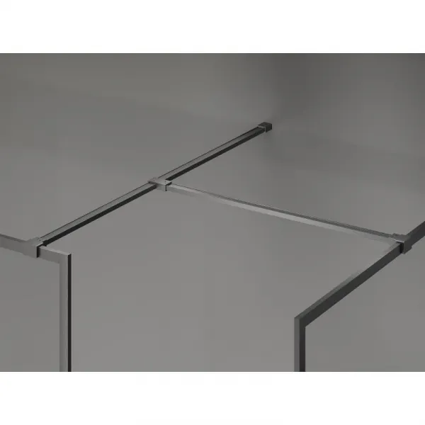 MEXEN/S - Kyoto-F Sprchová zástena WALK-IN s rámom 70 x 70, transparent 8 mm, grafit kartáčovaná 800-070-202-04-66-070