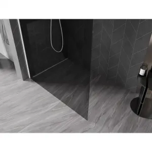 MEXEN/S - Kyoto-X Sprchová zástena WALK-IN 80 x 200, grafit 10 mm, biela 800-080-101-20-40-X