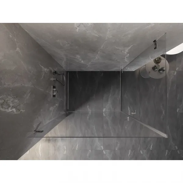 MEXEN/S - Lunar-B Duo sprchovací kút dvere krídlové 85 x 80, transparent, chróm 832-085L-080P-01-00