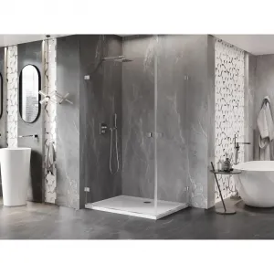 MEXEN/S - Lunar-B Duo sprchovací kút dvere krídlové 85 x 80, transparent, chróm 832-085L-080P-01-00