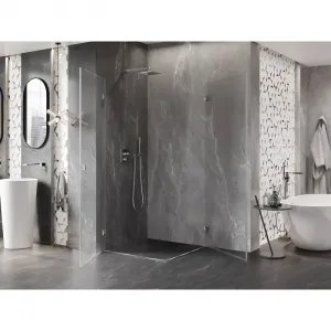 MEXEN/S - Lunar-B Duo sprchovací kút dvere krídlové 80 x 80, transparent, chróm 832-080L-080P-01-00