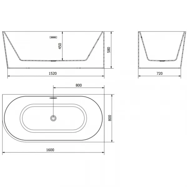 Mexen Mia 160 x 80 cm 52691608000P-01