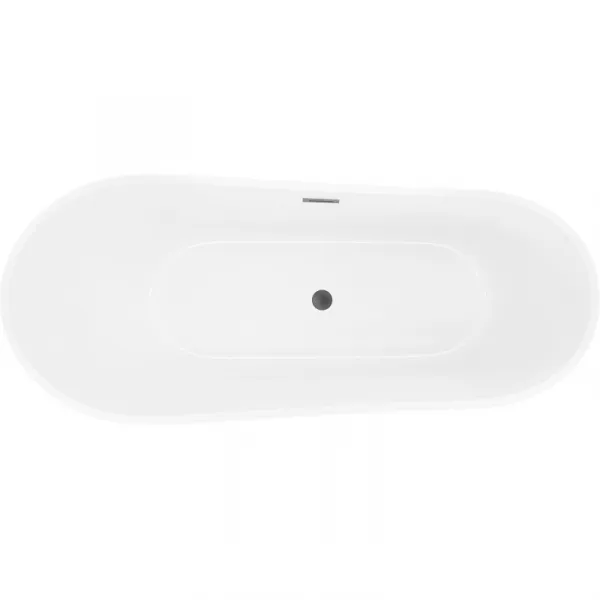MEXEN/S - Dora voľne stojaca vaňa 150 x 75, biela, sifón a prepad grafit metal 52071507500-95