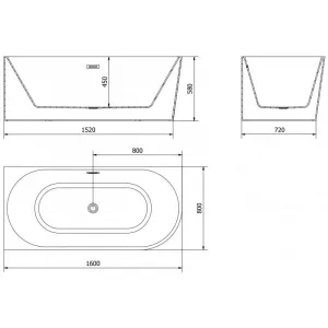 Mexen Mia 160 x 80 cm 52691608075L-01