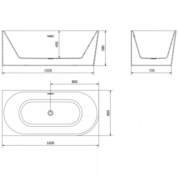 Mexen Mia 160 x 80 cm 52691608000L-01