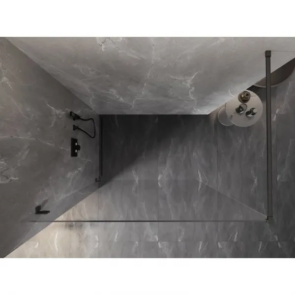 MEXEN/S - Lunar Sprchová zástena WALK-IN ľavá 60 x 200, transparent 8 mm, grafit kartáčovaná 830-060-000-66-00-L