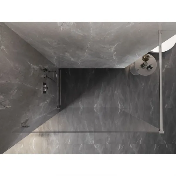 MEXEN/S - Lunar Sprchová zástena WALK-IN ľavá 80 x 200, transparent 8 mm, chróm 830-080-000-01-00-L