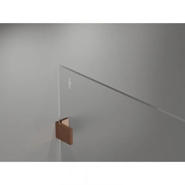 MEXEN/S - Lunar Sprchová zástena WALK-IN pravá 100 x 200, transparent 8 mm, ružové zlato 830-100-000-60-00-P