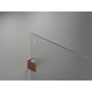 MEXEN/S - Lunar Sprchová zástena WALK-IN pravá 100 x 200, transparent 8 mm, ružové zlato 830-100-000-60-00-P
