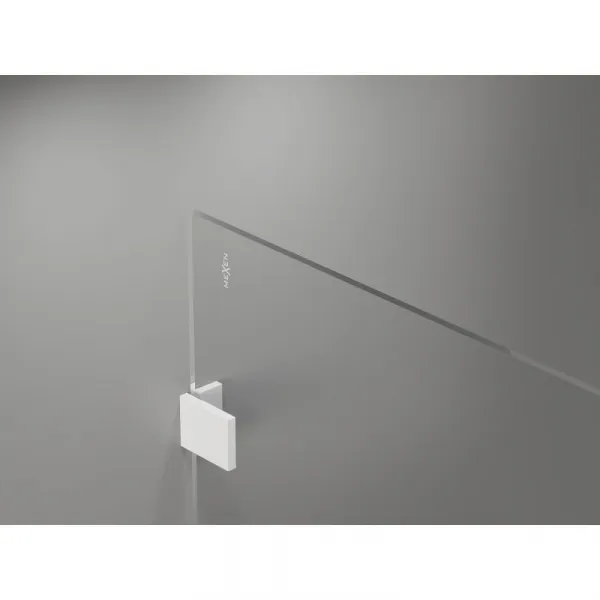 MEXEN/S - Lunar Sprchová zástena WALK-IN ľavá 100 x 200, transparent 8 mm, biela 830-100-000-20-00-L