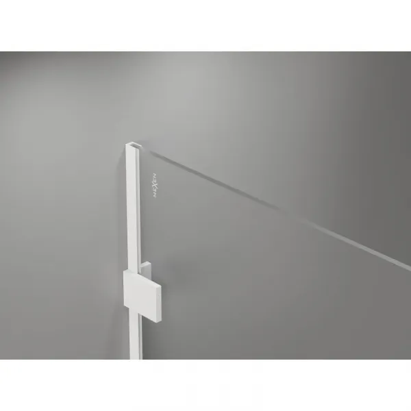 MEXEN/S - Lunar Sprchová zástena WALK-IN ľavá 100 x 200, transparent 8 mm, biela 830-100-000-20-00-L