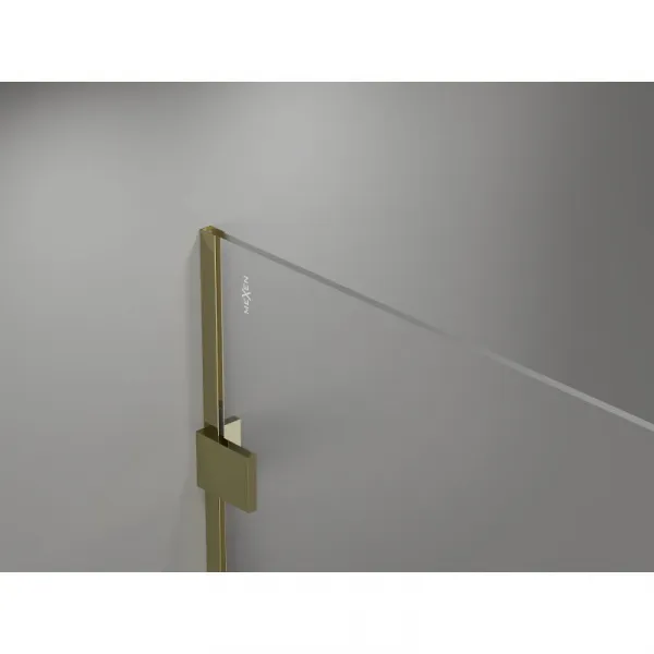 MEXEN/S - Lunar Sprchová zástena WALK-IN ľavá 60 x 200, transparent 8 mm, zlato 830-060-000-50-00-L