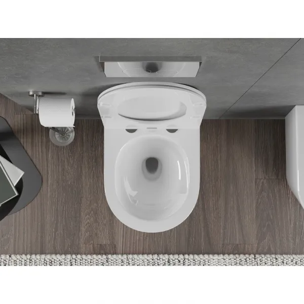 MEXEN - Rico Závesná WC misa Rimless Tornado, biela lesk 3372XX00T
