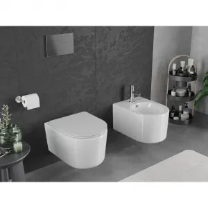 MEXEN - Sofia Závesná WC misa Rimless Tornado, biela lesk 3354XX00T