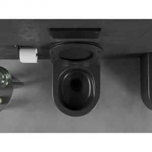 MEXEN - Sofia Závesná WC misa Rimless Tornado, čierna mat 3354XX85T