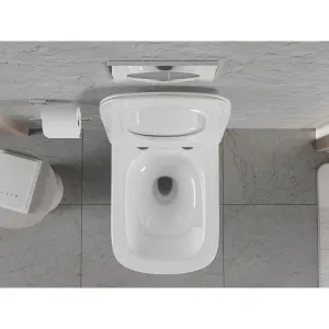 MEXEN - Riva Závesná WC misa Rimless Tornado, biela lesk 3363XX00T
