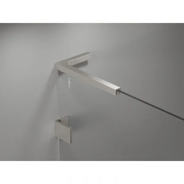 MEXEN/S - Lunar L vaňová zástena FIX 100 x 150, transparent, nikel kartáčovaný 897L-100-000-97-00