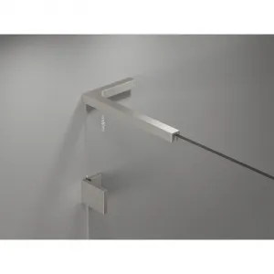 MEXEN/S - Lunar L vaňová zástena FIX 100 x 150, transparent, nikel kartáčovaný 897L-100-000-97-00
