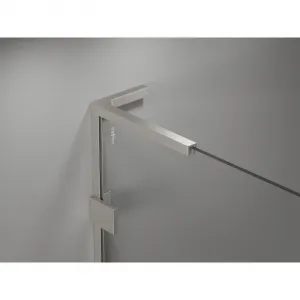 MEXEN/S - Lunar L vaňová zástena FIX 100 x 150, transparent, nikel kartáčovaný 897L-100-000-97-00