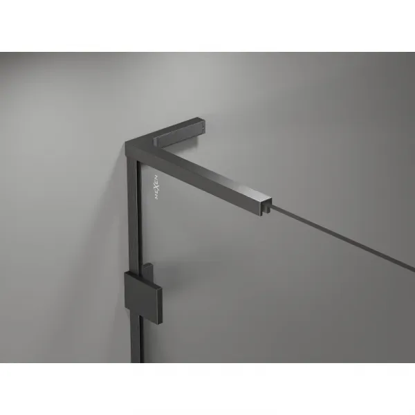MEXEN/S - Lunar L Sprchová zástena WALK-IN pravá 100 x 200, transparent 8 mm, grafit kartáčovaná 830L-100-000-66-00-P
