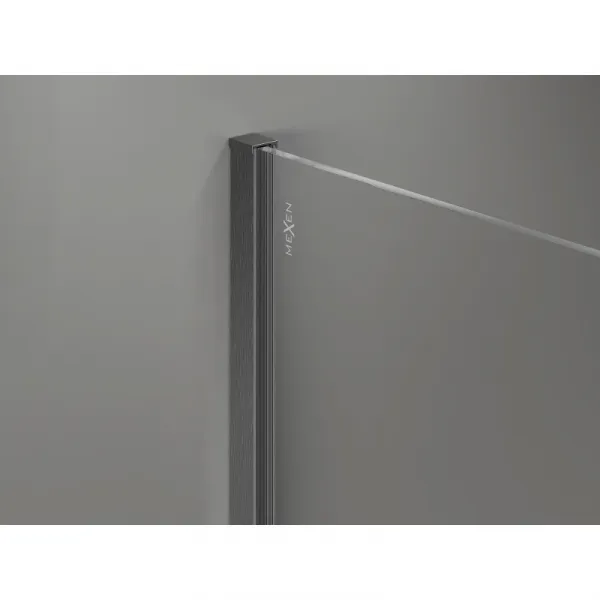 MEXEN/S - Kyoto-X Sprchová zástena WALK-IN 80 x 200, grafit 10 mm, grafit kartáčovaná 800-080-101-66-40-X
