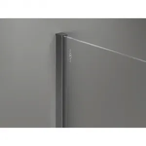 MEXEN/S - Kyoto-X Sprchová zástena WALK-IN 80 x 200, grafit 10 mm, grafit kartáčovaná 800-080-101-66-40-X