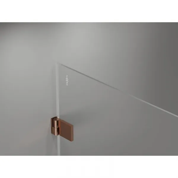 MEXEN/S - Lunar-B sprchovací kút dvere krídlové pravá 80 x 70, transparent, meď kartáčovaná 832-080-070-65-00-P
