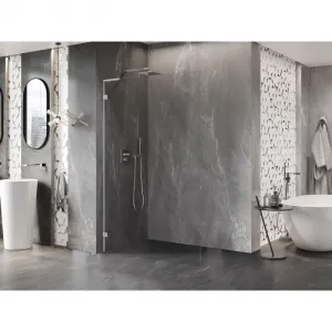 MEXEN/S - Lunar L Sprchová zástena WALK-IN ľavá 60 x 200, transparent 8 mm, chróm 830L-060-000-01-00-L