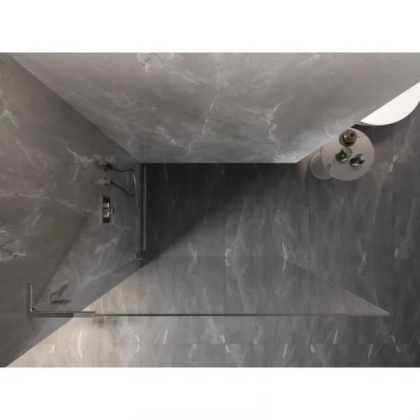 MEXEN/S - Lunar L Sprchová zástena WALK-IN ľavá 60 x 200, transparent 8 mm, chróm 830L-060-000-01-00-L
