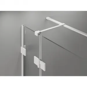 MEXEN/S - Lunar T sprchovací kút dvere krídlové pravá 120 x 70, transparent, biela 834T-120-070-20-00-P