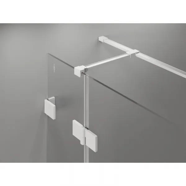 MEXEN/S - Lunar T sprchovací kút dvere krídlové pravá 130 x 80, transparent, biela 834T-130-080-20-00-P