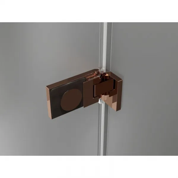 MEXEN/S - Lunar-F sprchovací kút skladacie dvere pravá 100 x 80, transparent, różowe złot 836-100-080-60-00-P