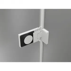 MEXEN/S - Lunar-F sprchovací kút skladacie dvere pravá 100 x 80, transparent, biela 836-100-080-20-00-P