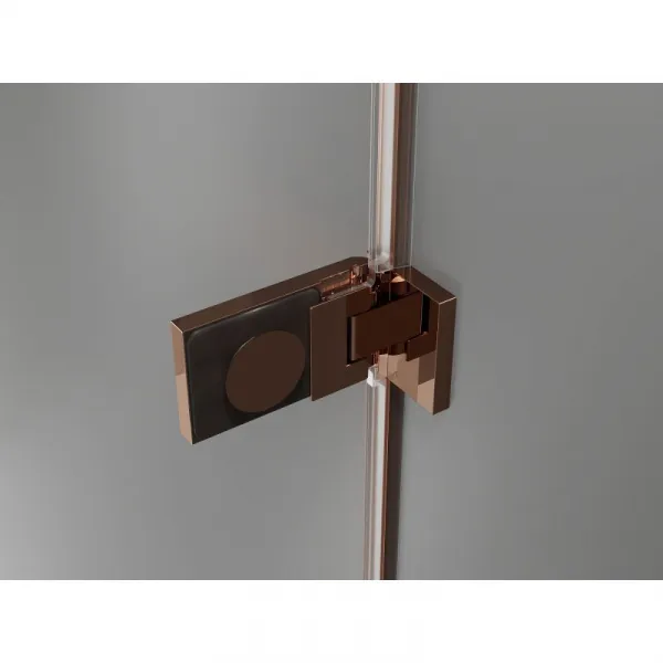 MEXEN/S - Lunar-F sprchovací kút skladacie dvere pravá 100 x 80, transparent, różowe złot 836-100-080-60-00-P