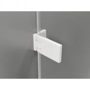 MEXEN/S - Lunar-F sprchovací kút skladacie dvere pravá 100 x 80, transparent, biela 836-100-080-20-00-P