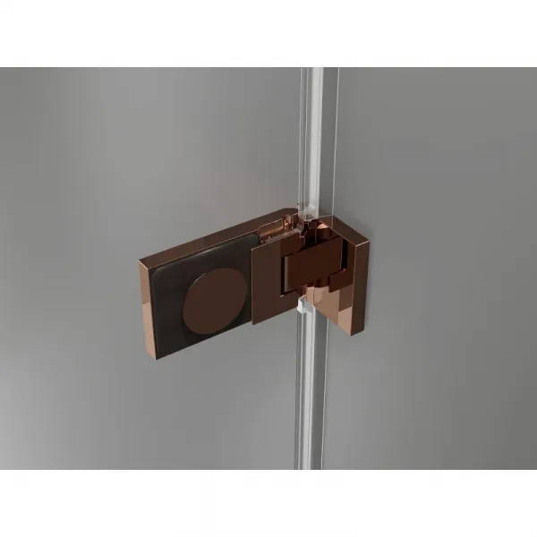 MEXEN/S - Lunar-F sprchovací kút skladacie dvere pravá 85 x 80, transparent, różowe złot 836-085-080-60-00-P