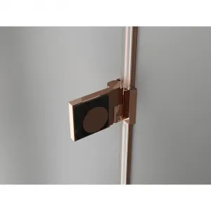 MEXEN/S - Lunar-B sprchovací kút dvere krídlové pravá 90 x 70, transparent, meď kartáčovaná 832-090-070-65-00-P