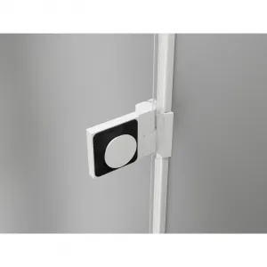 MEXEN/S - Lunar-B Duo sprchovací kút dvere krídlové 80 x 80, transparent, biela 832-080L-080P-20-00
