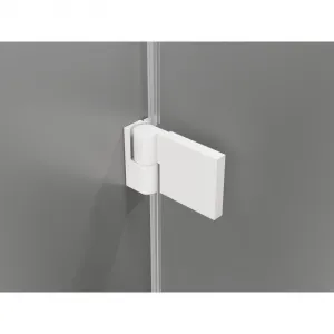 MEXEN/S - Lunar-B Duo sprchovací kút dvere krídlové 80 x 80, transparent, biela 832-080L-080P-20-00