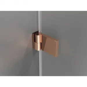 MEXEN/S - Lunar-B sprchovací kút dvere krídlové pravá 90 x 70, transparent, meď kartáčovaná 832-090-070-65-00-P