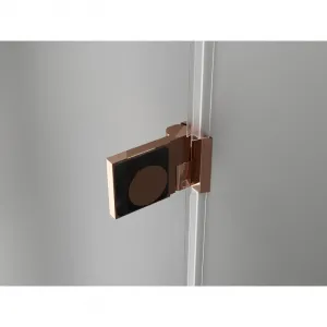 MEXEN/S - Lunar-B sprchovací kút dvere krídlové pravá 90 x 70, transparent, meď kartáčovaná 832-090-070-65-00-P
