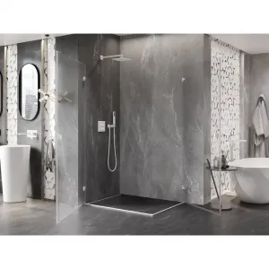 MEXEN/S - Lunar-B Duo sprchovací kút dvere krídlové 100 x 85, transparent, biela 832-100L-085P-20-00
