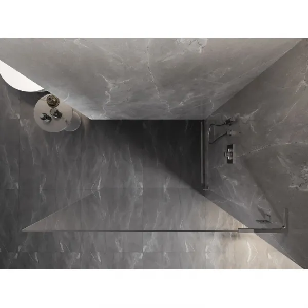 MEXEN/S - Lunar L Sprchová zástena WALK-IN pravá 60 x 200, transparent 8 mm, chróm 830L-060-000-01-00-P