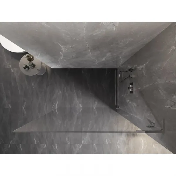 MEXEN/S - Lunar L Sprchová zástena WALK-IN pravá 80 x 200, transparent 8 mm, chróm 830L-080-000-01-00-P