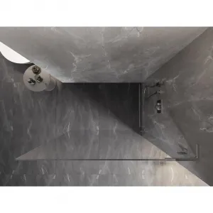 MEXEN/S - Lunar L Sprchová zástena WALK-IN pravá 80 x 200, transparent 8 mm, chróm 830L-080-000-01-00-P